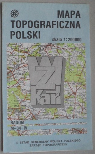 Zdjęcie oferty: Mapa topograficzna Polski M-34-IV Radom
