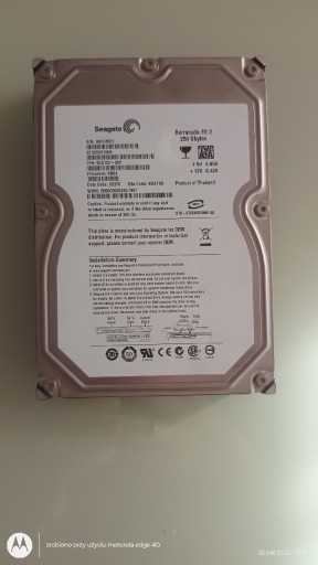 Zdjęcie oferty: Dysk Seagate HDD 250 gb 