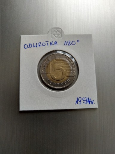 Zdjęcie oferty: 5 PLN 1994 rok ( SKRĘTKA 180 stopni )