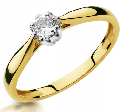 Zdjęcie oferty: Złoty pierścionek zaręczynowy 333 z Cyrkonią r 17