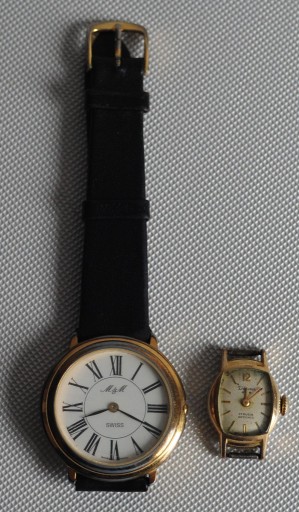 Zdjęcie oferty: Dwa szwajcarskie zegarki Dugena i M&M
