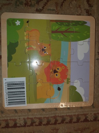 Zdjęcie oferty: Puzzle drewniane lew 17 elementów 