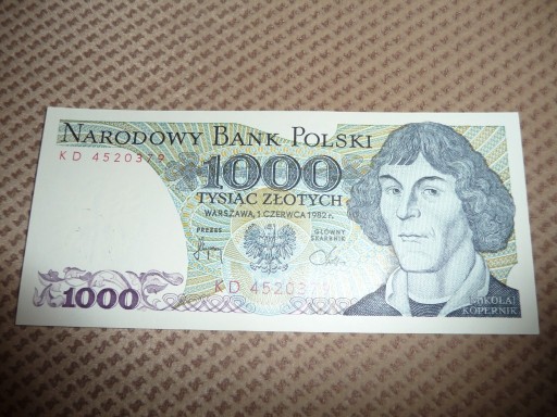 Zdjęcie oferty: Banknot widoczny na zdjęciu 1000 zł 1982 rok