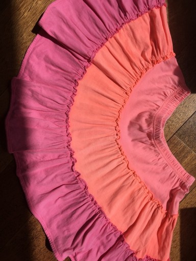 Zdjęcie oferty: spódnica dziewczęca rozm.140 cm neonowa falbany