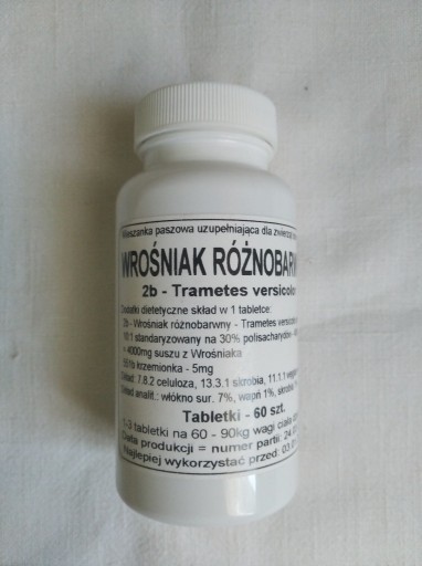 Zdjęcie oferty: Wrośniak różnobarwny ekstrakt tabletki 400mg