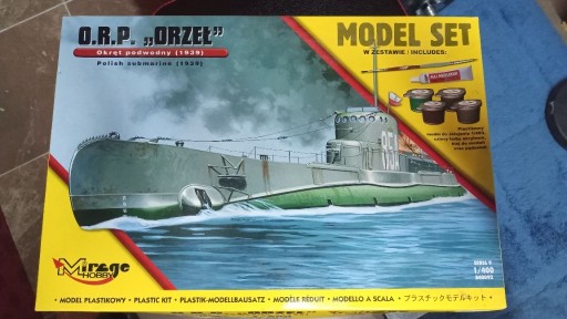 Zdjęcie oferty: Model okrętu ORP Orzeł do sklejania 1:400