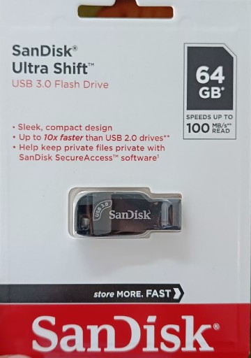 Zdjęcie oferty: HiT!!! Pendrive SANDISK ULTRA SHIFT 64 GB USB 3.0 