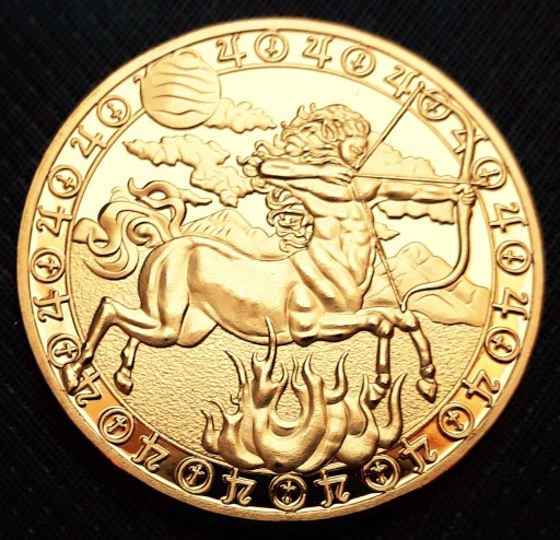 Zdjęcie oferty: Znaki Zodiaku , Strzelec , Pokryty 24 k złotem