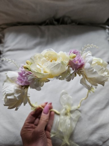 Zdjęcie oferty: Opaska wianek stroik kwiaty komunia chrzest ślub