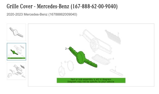 Zdjęcie oferty: Grill Cover - Mercedes Benz 2020 - 2023 linia AMG 