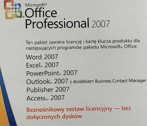 Zdjęcie oferty: Office 2007 Professional
