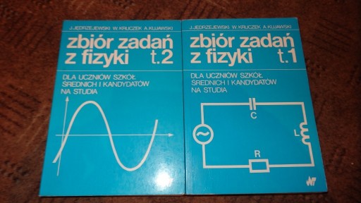 Zdjęcie oferty: Zbiór zadań z fizyki t1 i t2 1 i 2 t.1 t.2 kruczek