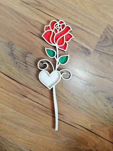 Zdjęcie oferty: róża sklejka prezent dzień kobiet