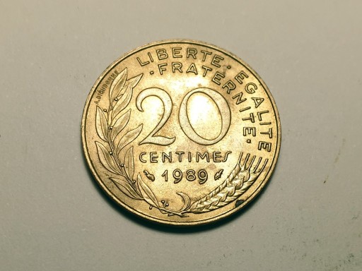 Zdjęcie oferty: Francja - Moneta 20 centymów centimes - 1989