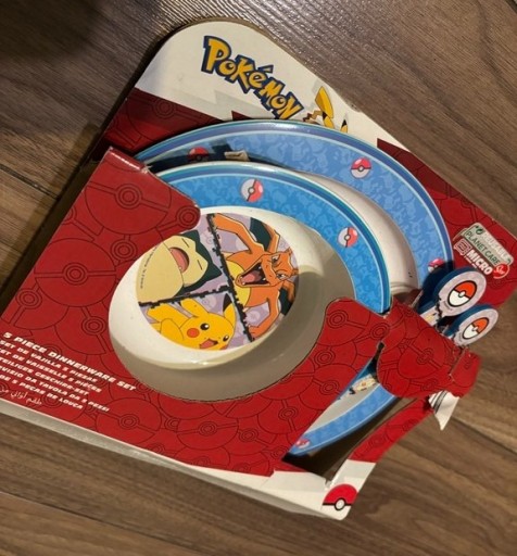 Zdjęcie oferty: POKEMON zestaw śniadaniowy talerz miska sztućce