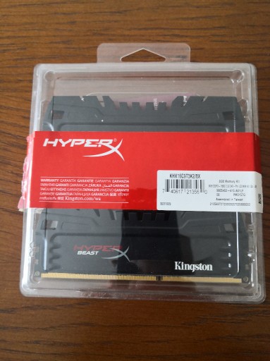 Zdjęcie oferty: Kingston HyperX Beast DDR3-1600 CL9 2x4 GB