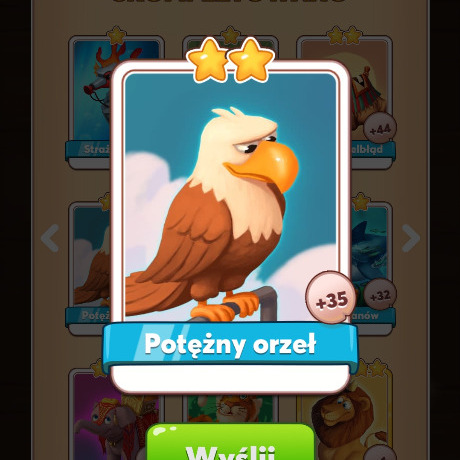 Zdjęcie oferty: Potężny Orzeł Stwory Coin Master Karta