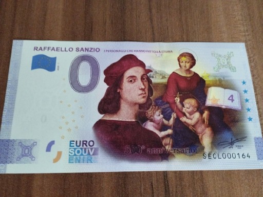 Zdjęcie oferty: Bon banknot kolekcjonerski Raffaello sanzio 