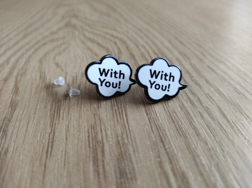 Zdjęcie oferty: kolczyki wkrętki chmurki "With You"
