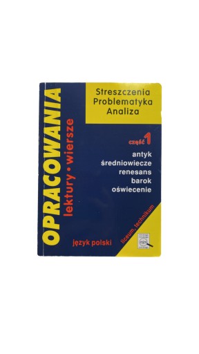 Zdjęcie oferty: Opracowania lektury wiersze książka polski matura