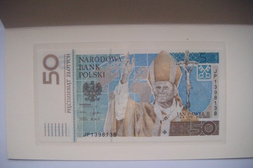 Zdjęcie oferty: POLSKA Banknot 50 zł 2006 r. Jan Paweł II  UNC