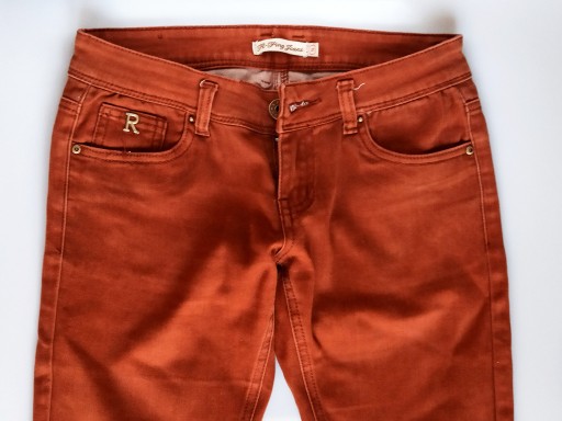 Zdjęcie oferty: Spodnie dżinsowe brązowe damskie 27 dziewczęce