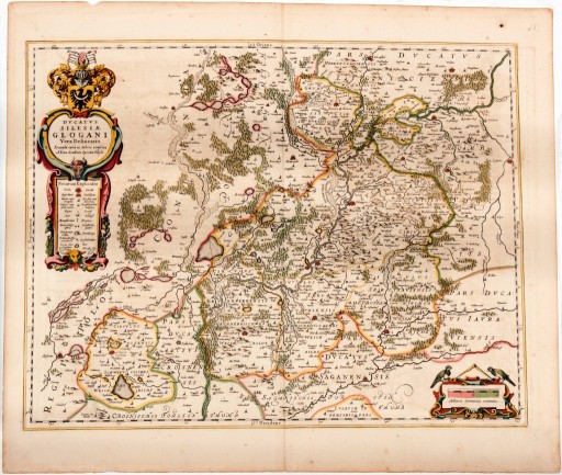Zdjęcie oferty: Mapa Księstwa Głogowskiego, Amsterdam 1644 r.