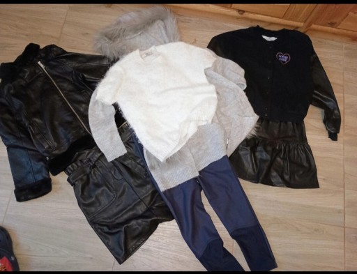 Zdjęcie oferty: Kurtka spodnie sukienka sweter 7-9 lat