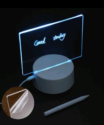 Zdjęcie oferty: 3D Lampka Nocna z Tablicą Ogłoszeń