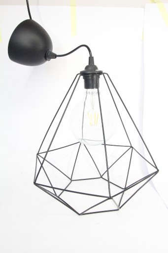 Zdjęcie oferty: Lampa sufitowa diament loft + żarówka edison