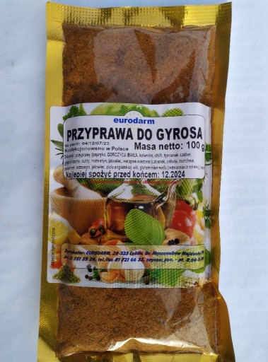 Zdjęcie oferty: przyprawa do gyrosa 100 g eurodarm