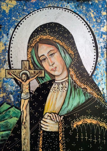 Zdjęcie oferty: Duża ikona Matki Boskiej Achtyrskiej 