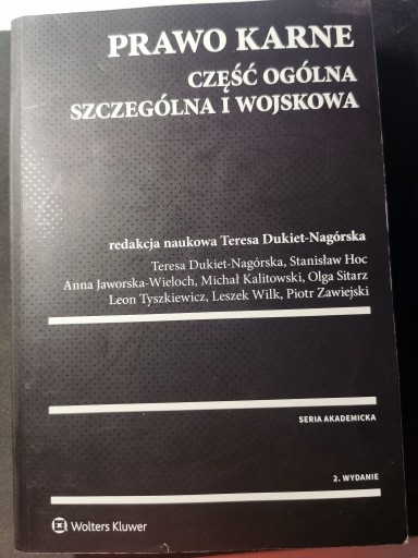 Zdjęcie oferty: Prawo karne Część ogólna, szczególna i wojskowa 