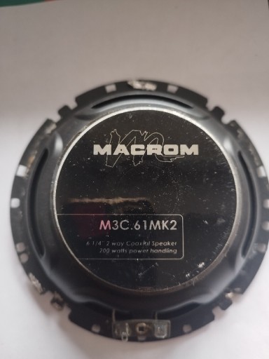 Zdjęcie oferty: Głośnik firmy macrom 200w 125mm