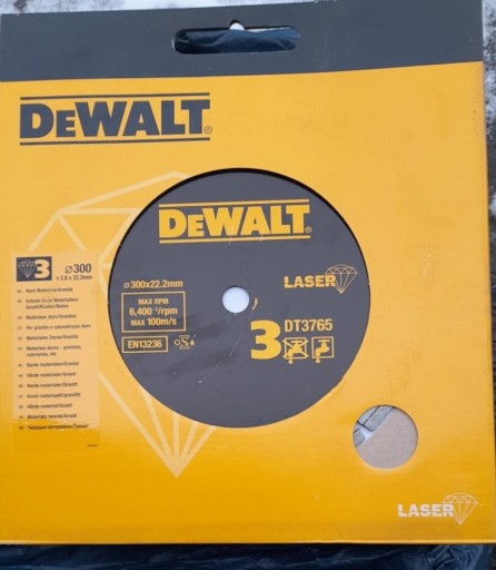 Zdjęcie oferty: DEWALT DT3765 TARCZA 300mm TARCZA DO GRANITU NOWA