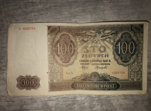 Zdjęcie oferty: 100 zł Sto złotych seria A 1941