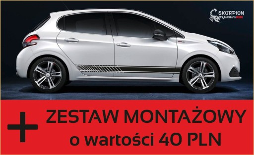 Zdjęcie oferty: Naklejki PEUGEOT208 lub gabaryt.podobne 3 warianty