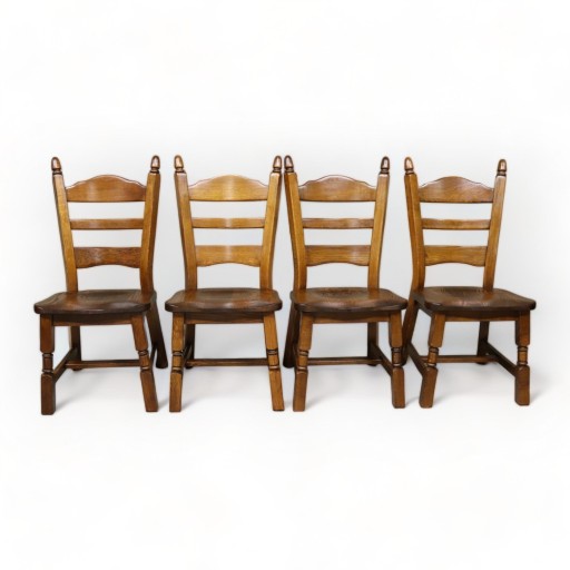Zdjęcie oferty: 8640 dębowe krzesła solidne komplet 4 szt 