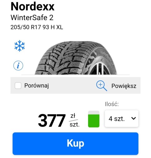 Zdjęcie oferty: NOWE Opony 4x Zimowe 205/50/R17 