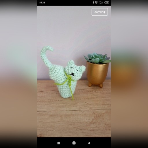 Zdjęcie oferty: Kotek szydełko amigurumi prezent dekoracja