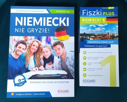 Zdjęcie oferty: Zestaw do niemieckiego Edgard książka + fiiszki