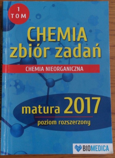 Zdjęcie oferty: Chemia zbiór zadań Biomedica tom 1