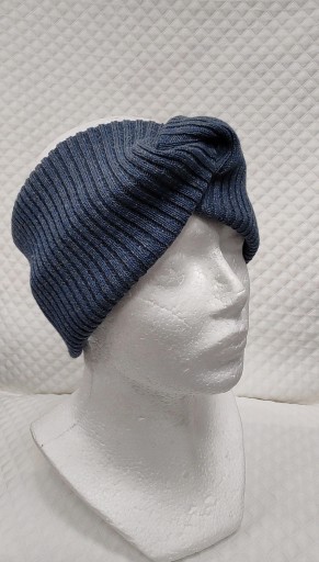 Zdjęcie oferty: Opaska na głowę turban zimowa wełna niebieska 