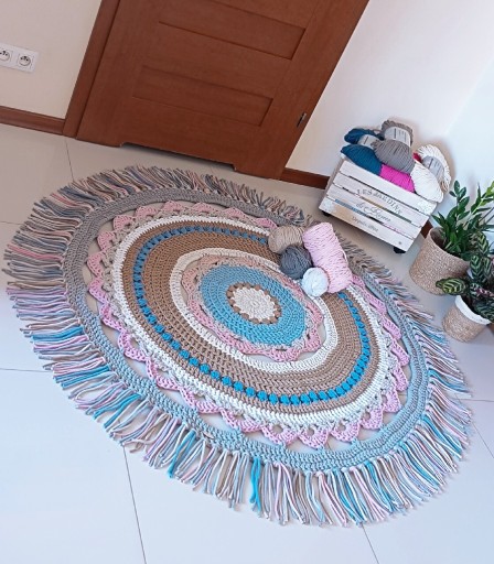 Zdjęcie oferty: Dywan boho ze sznurka bawełnianego 155cm
