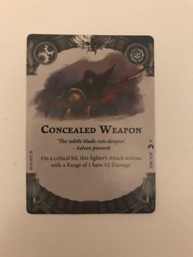 Zdjęcie oferty: Wh Underworlds Concealed Weapon altern. karta