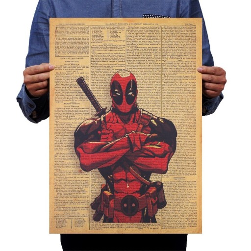 Zdjęcie oferty: Plakat Kraft Deadpool Joker Spiderman.. Dekoracja