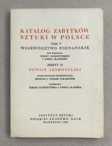 Zdjęcie oferty: Katalog Zabytków Sztuki w Polsce Tom V zeszyt 23