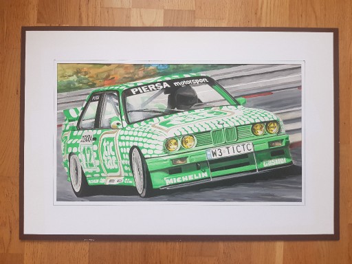 Zdjęcie oferty: BMW E30 M3 DTM TIC TAC akwarela 