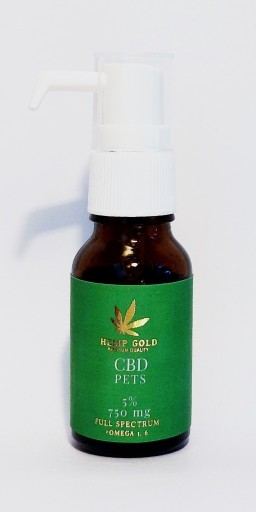 Zdjęcie oferty: Hemp Gold Olejek CBD PETS 5 % 15 ml min. 750 mg