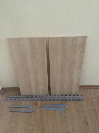 Zdjęcie oferty: Zestaw 2 półki(IKEA) 2 szyny 4 wsporniki(KM)